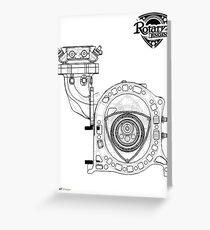 Mazda Rotary Engine Blueprint for Power 13B Greeting Card