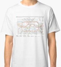 Camiseta clásica Mapa de U-Bahn de Berlín - Alemania