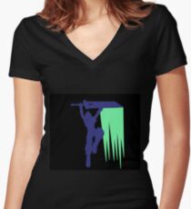 Cloud Strife Women's Fitted V-Neck T-Shirt