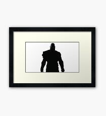Black Kratos Framed Print