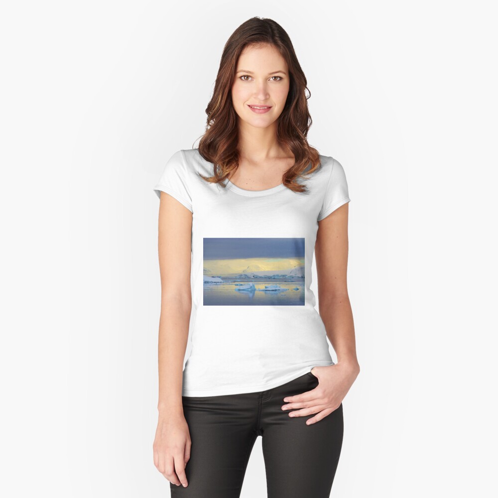 Morning Light, Antarctica Fitted Scoop T-Shirt