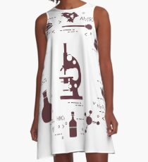 Chemistry scientific, education elements. A-Line Dress