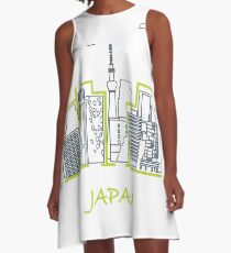 Unusual Japanese architecture. A-Line Dress