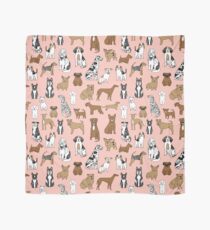 Dogs Dogs Dogs - Pink Background Scarf