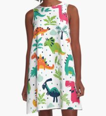Dinosaur Print Cute ABDL adult Baby for Littles AWC A-Line Dress