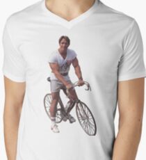 Arnold on a Bike Men's V-Neck T-Shirt