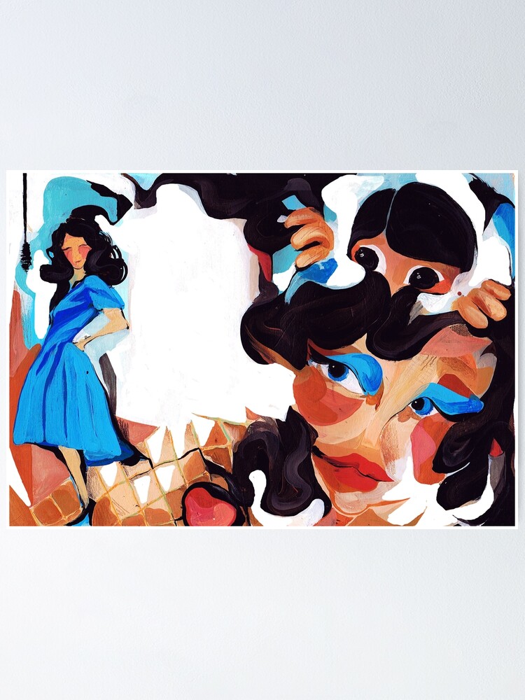 Alternate view of Daughter and Mother Children's Book Illustration Poster