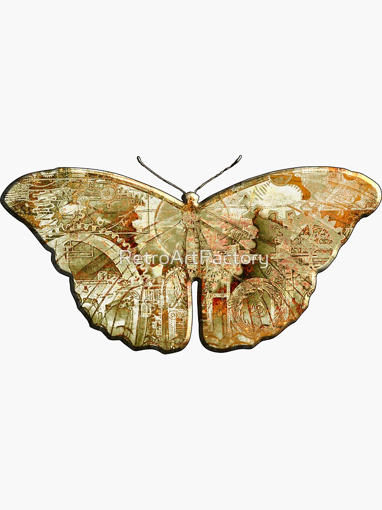 Steampunk Butterfly - Rusty by RetroArtFactory