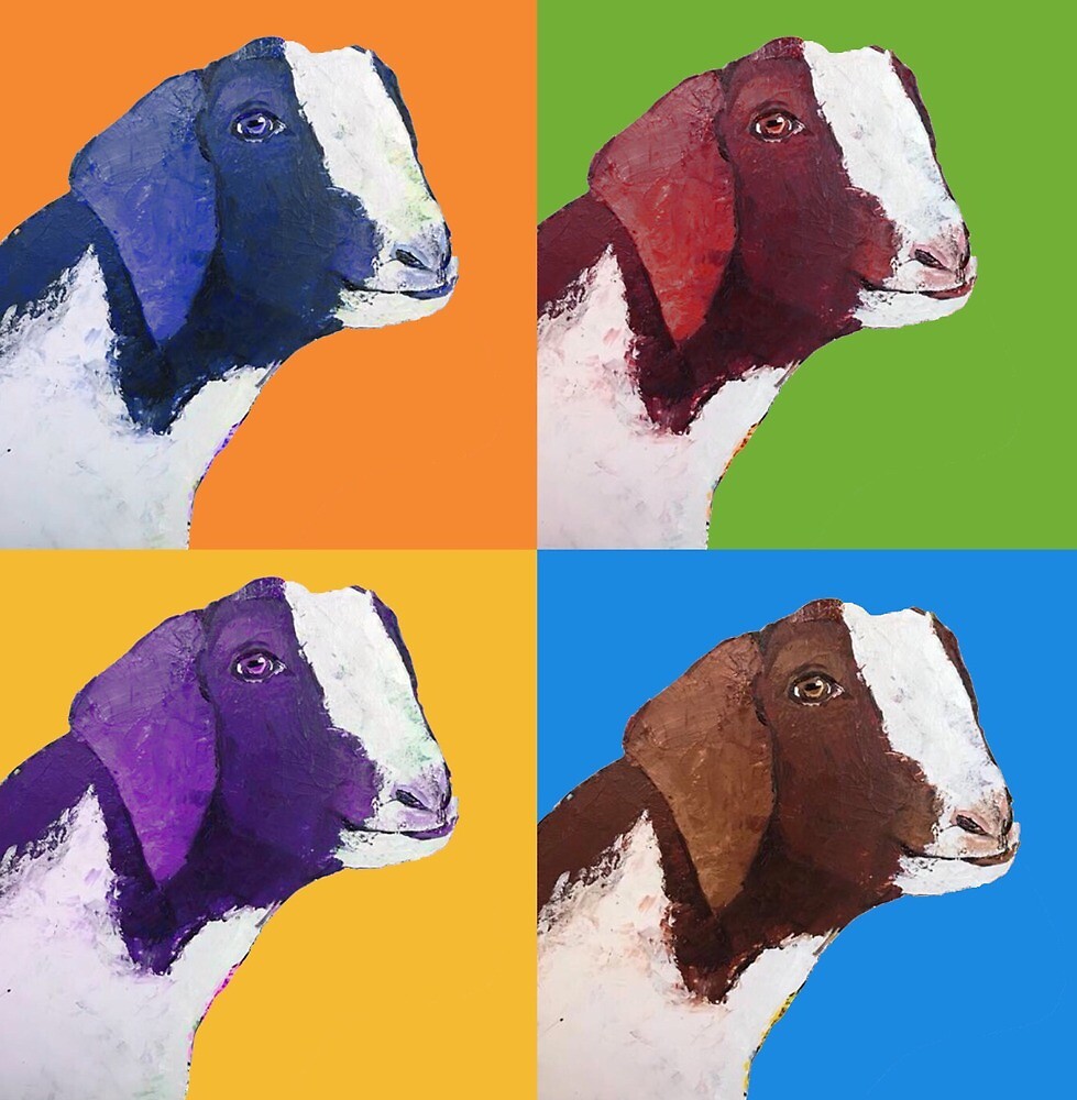 "Goat pop art" by Kharts Redbubble