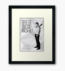 Will McAvoy - The Newsroom Framed Print