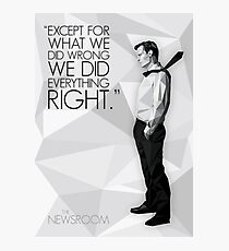 Will McAvoy - The Newsroom Photographic Print