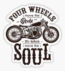 Motorcycle Quote with Graphic Design Sticker