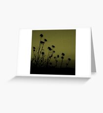 Sonnenblumen in der Dämmerung Grußkarte