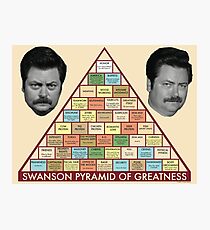ron swanson's pyramid of greatness Photographic Print