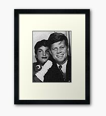 John F Kennedy And Jackie Framed Print