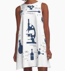 Chemistry scientific, education elements. A-Line Dress