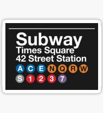 NYC SUBWAY, NEW YORK TIMES SQUARE - Phone Case, Shirts, Hoodies & Stickers Sticker