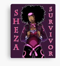 Sheza Survivor- Breast Cancer Hero Canvas Print