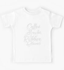 Kaffee scheuert Gummihandschuhe Kinder T-Shirt