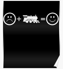Model Trains Equals Happy Toy Trains HO Scale Train Poster