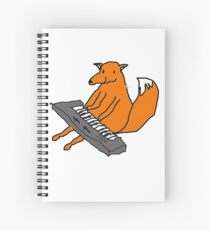 Happy little fox playing his keyboard Spiral Notebook