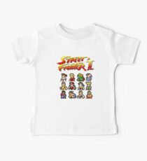 Street Fighter 2 Characters Pixel Art Baby Tee