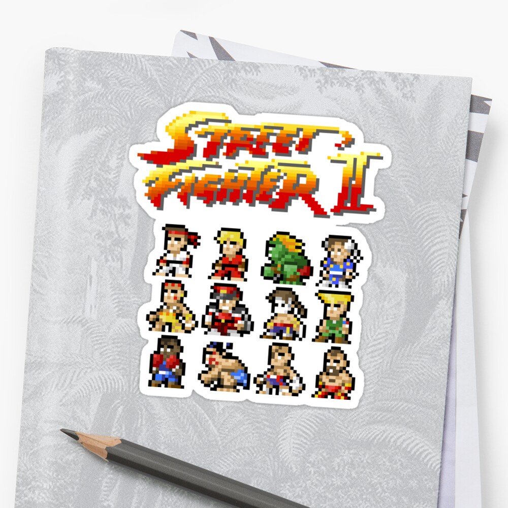 Street Fighter 2 Characters Pixel Art Stickers By Orinemaster