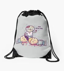 Eat flesh Drawstring Bag