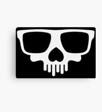 Nerdy skull for geeks Canvas Print