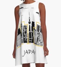 Unusual Japanese architecture. A-Line Dress