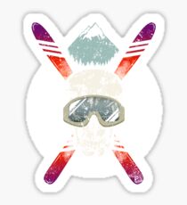 Snow Ski Skull Ski Clothing Snow Ski Shirt Ski Resort Shirt Sticker