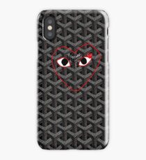 Black Goyard comme des garcons red Play iPhone Case