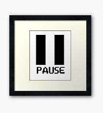Pause Game - Gamer Players Framed Print