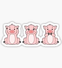 Hear No, See No, Oink No Evil Sticker