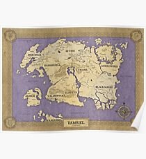 Elder Scrolls map - Tamriel Poster