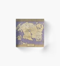 Elder Scrolls map - Tamriel Acrylic Block