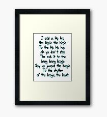 Rapper's Delight Lyrics Framed Print