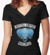 Crystal Empire Color Women's Fitted V-Neck T-Shirt
