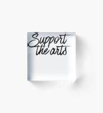 Support The Arts : Hipster Teenager Acrylic Block