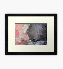Starting Point,Pink Blue Abstract Giclee,Pink grey Giclee Print,Abstract Painting,pink white Giclee,pink grey print,pink wall art Framed Print