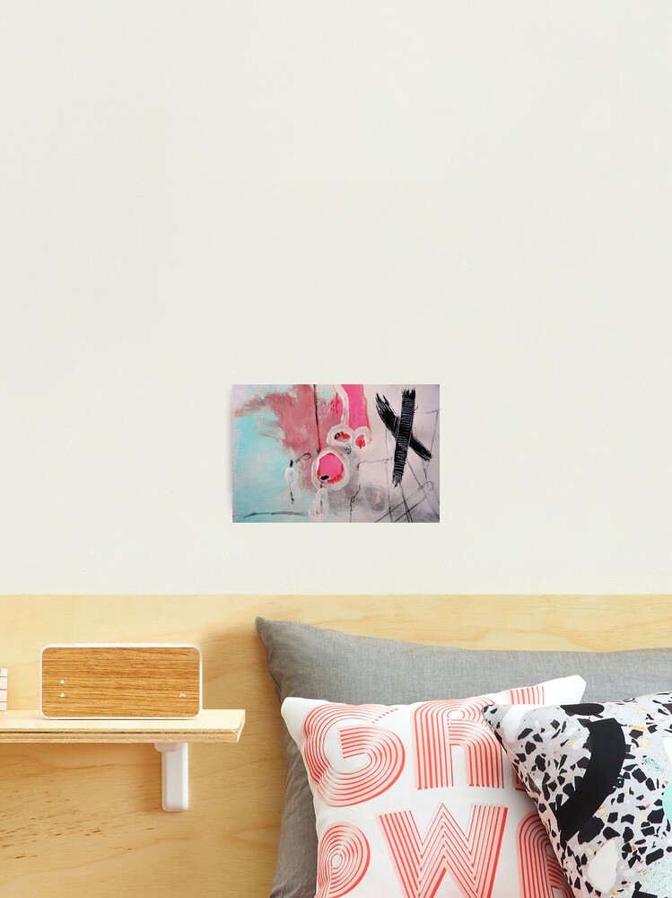 Sous Bleu Giclée Abstrait Rose Bleu Impression Giclée Gris Rose Peinture Abstraite Giclée Blanc Rose Impression Gris Rose Art Mural Rose