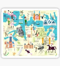 Australian, Icons, Symbols, "Down-Under" Sticker