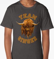 Team Ginger Scottish Highland Cow Long T-Shirt