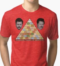 Swanson Pyramid of Greatness Tri-blend T-Shirt