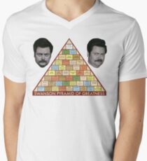 Swanson Pyramid of Greatness Men's V-Neck T-Shirt