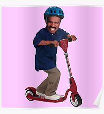 "This is Steve Harvey as a Five Year Old Riding a Scooter" Poster