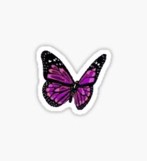 purple and pink butterfly Sticker