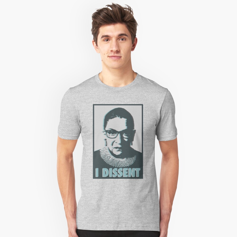 RBG - I Dissent - Dble exposure Slim Fit T-Shirt