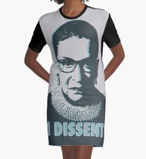 RBG - I Dissent - Dble exposure Graphic T-Shirt Dress