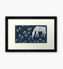 Horsing around blue bonnets Framed Print